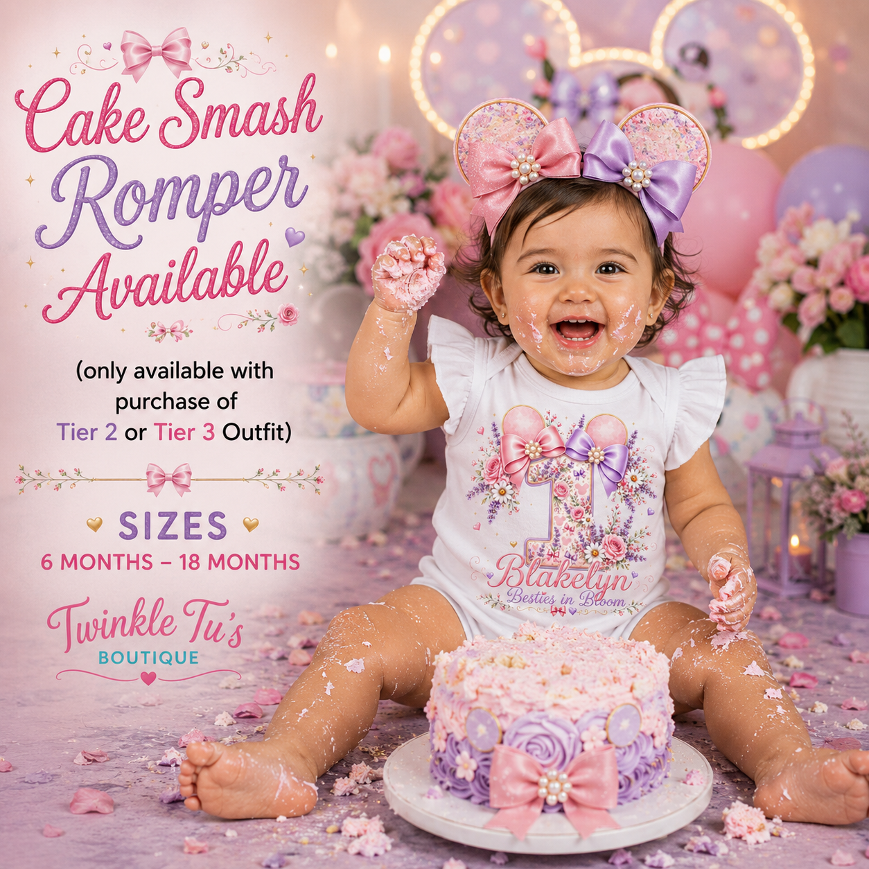 Besties in Bloom | Personalized Floral Birthday Outfit