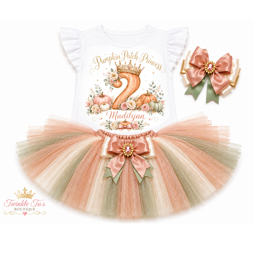 Pumpkin Patch Princess | Personalized Fall Princess Birthday Outfit