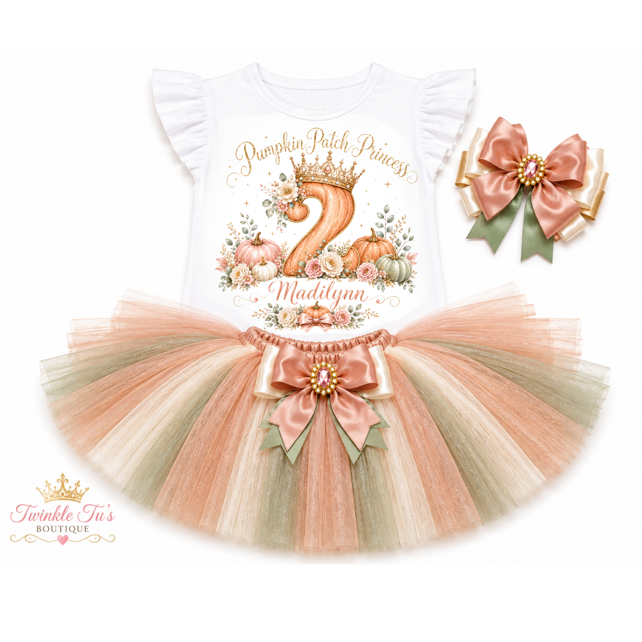 Pumpkin Patch Princess | Personalized Fall Princess Birthday Outfit