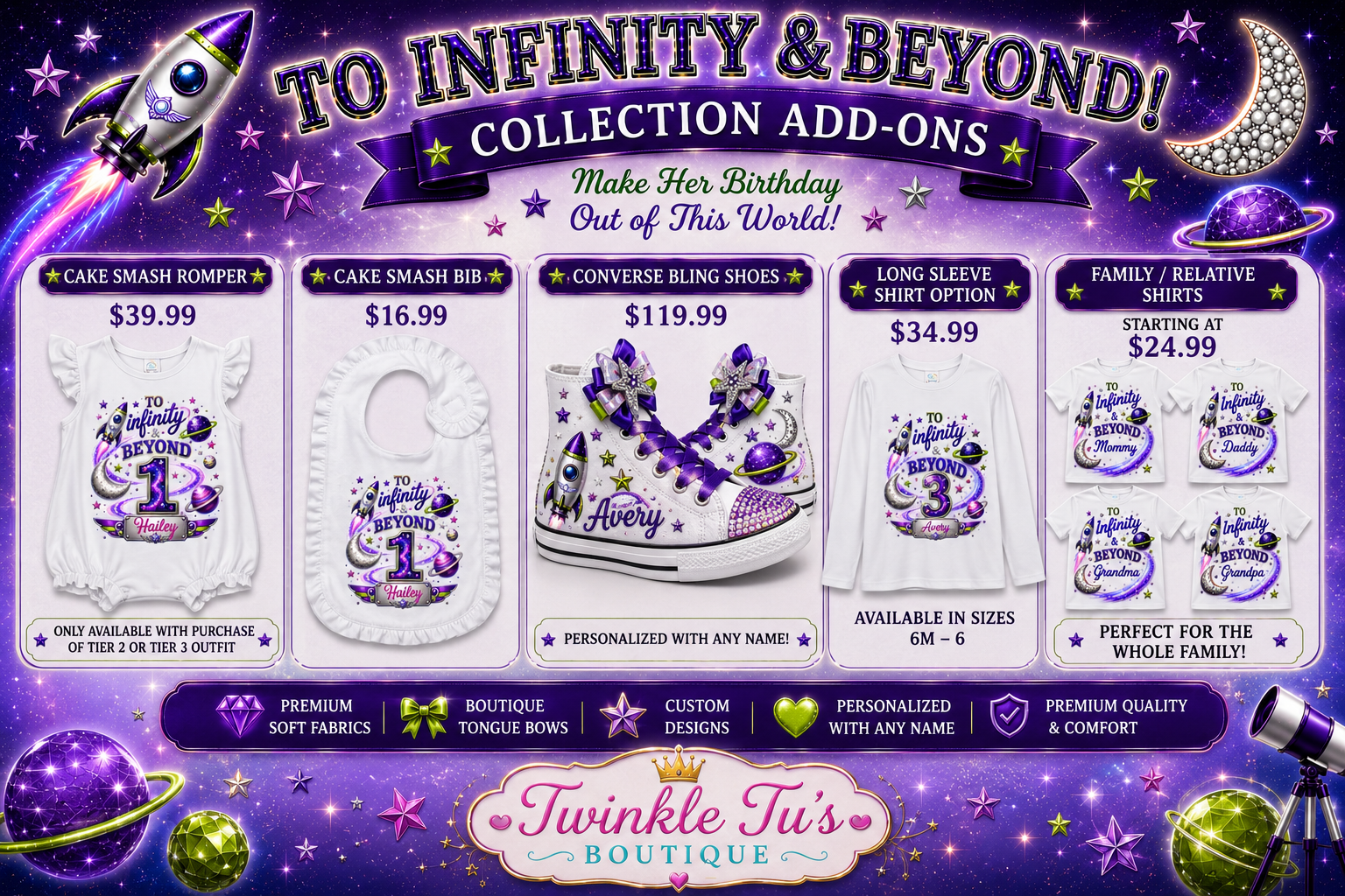 To Infinity & Beyond | Personalized Space Ranger Birthday Outfit