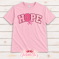 HOPE Breast Cancer Awareness Graphic Tee | Pink Ribbon Shirt