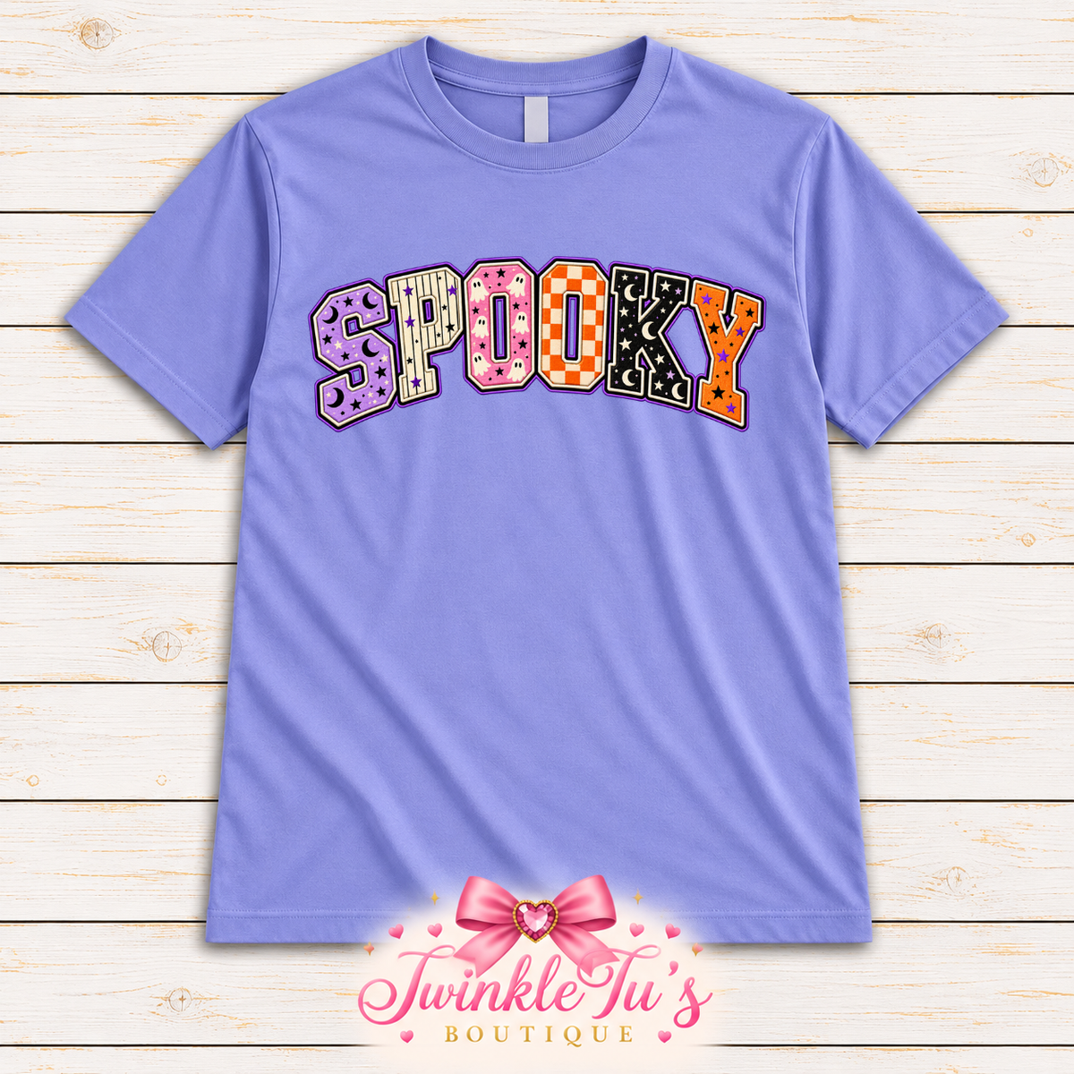Spooky Varsity Halloween Graphic Tee | Twinkle Tu’s Boutique