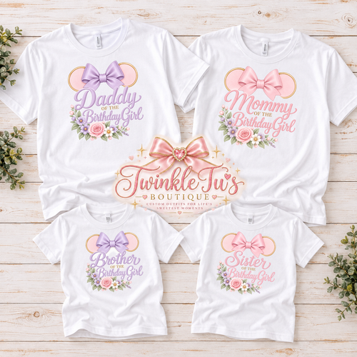 Besties in Bloom | Personalized Minnie-Mouse Inspired Family Shirt