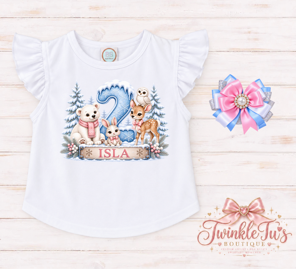 Woodland Winter| Personalized Woodland Birthday Outfit