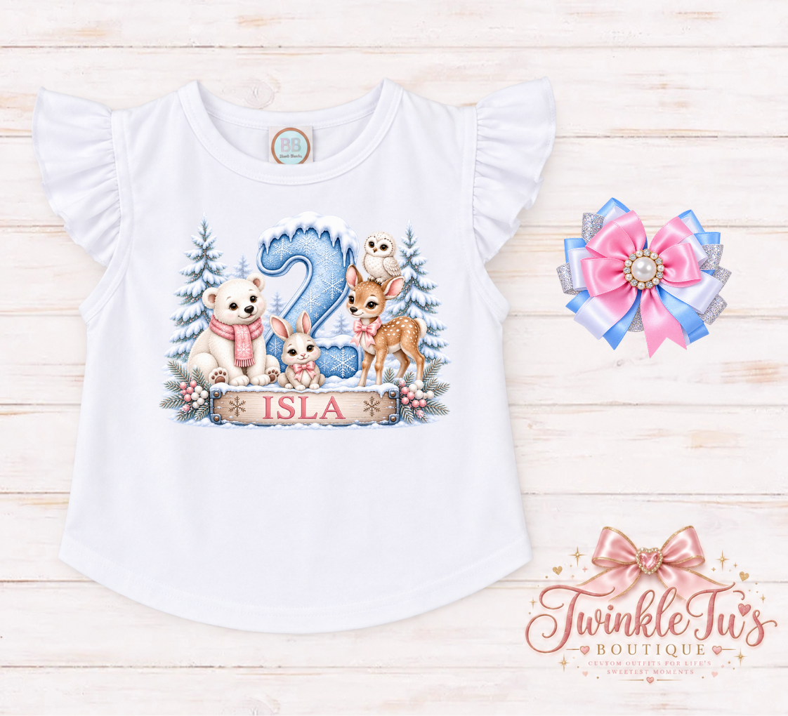 Woodland Winter| Personalized Woodland Birthday Outfit
