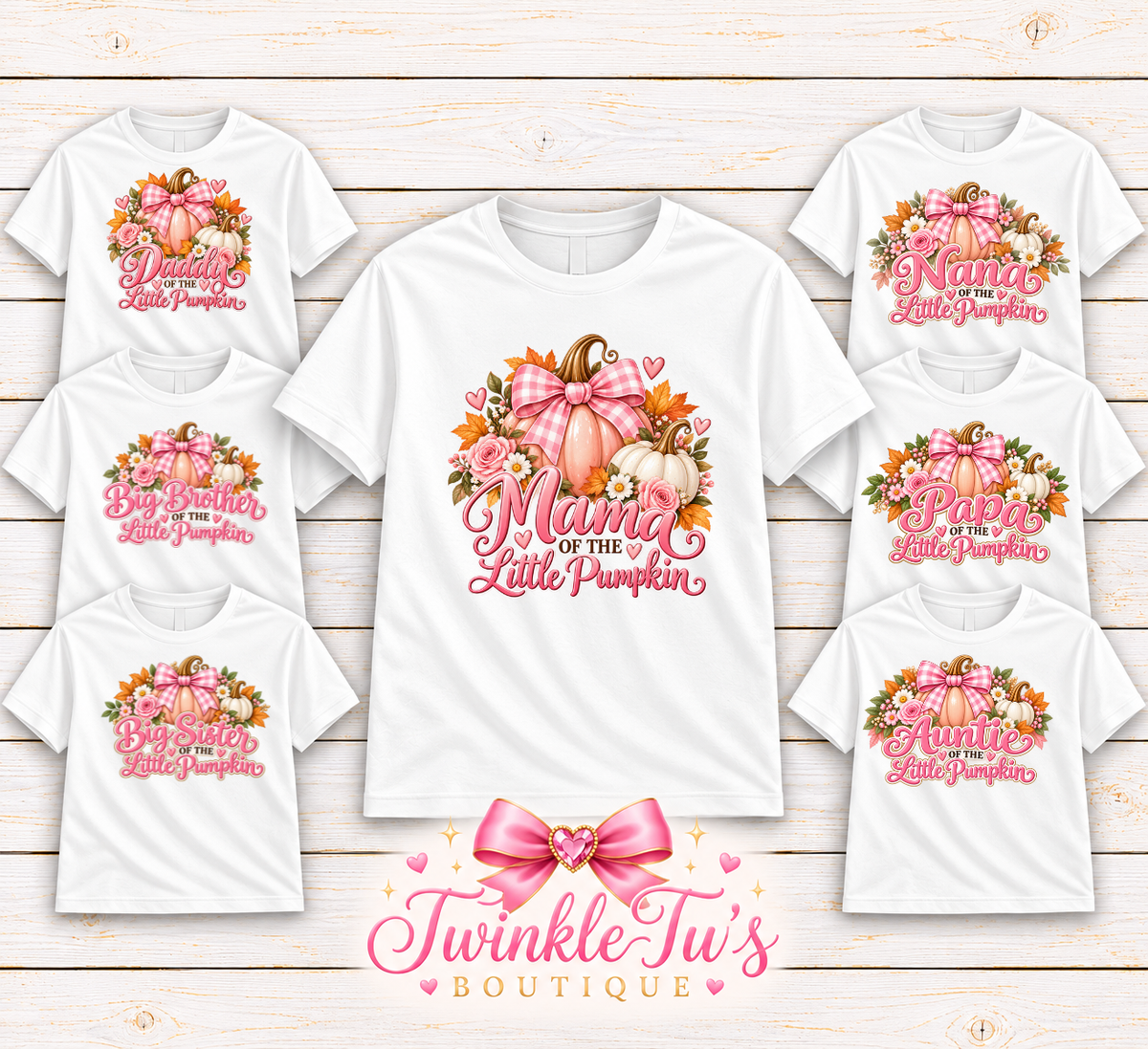Our Little Pumpkin Family Shirts | Fall Baby Shower, Pregnancy Announcement & Matching Family Tees