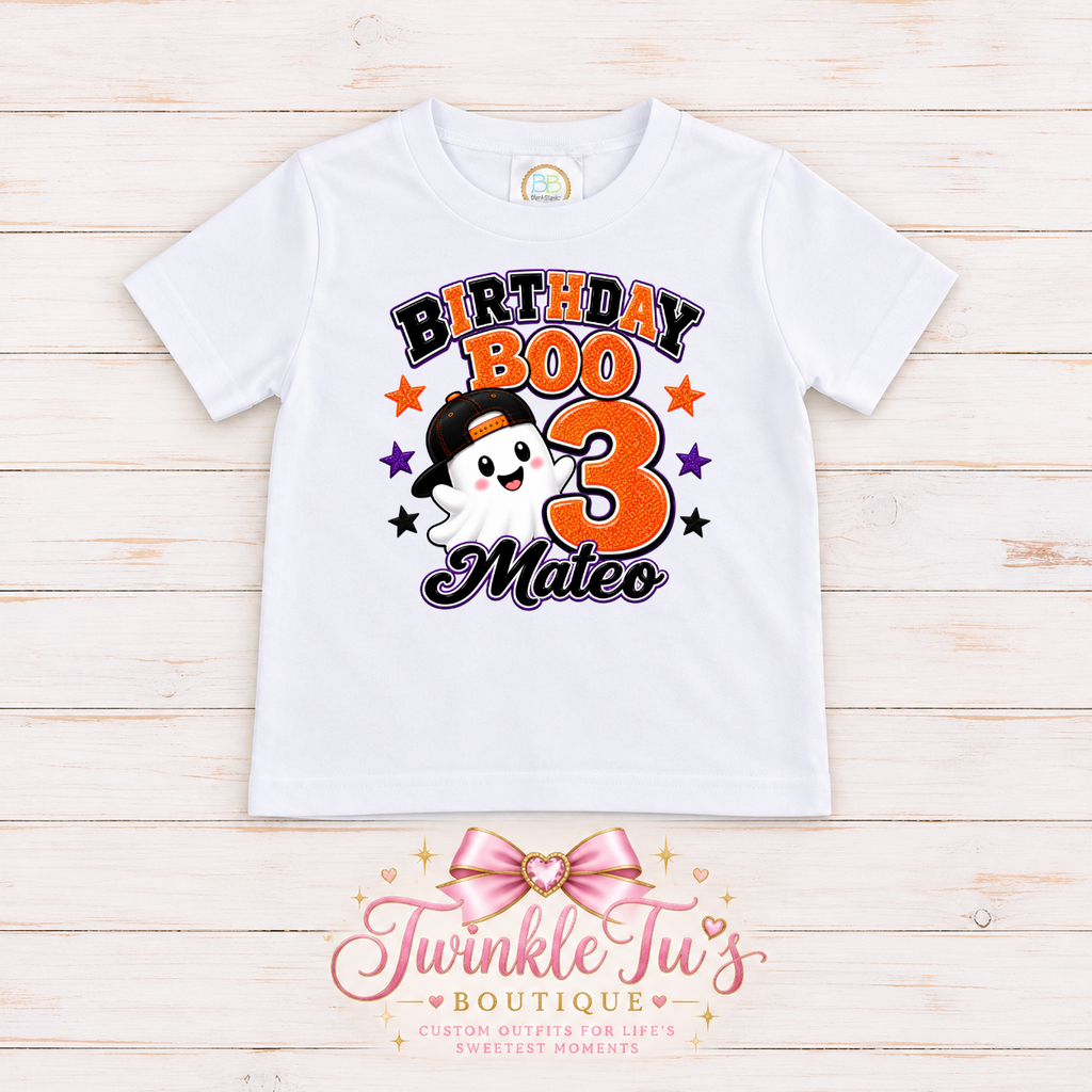 Birthday Boo Boys Collection| Personalized Halloween Birthday Shirt for Boys