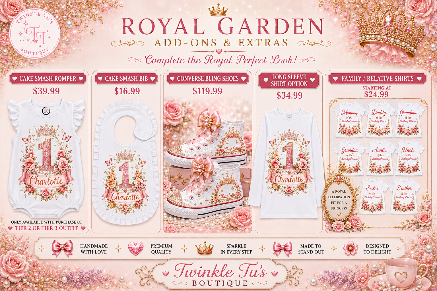 Royal Garden Princess | Personalized Princess Birthday Outfit