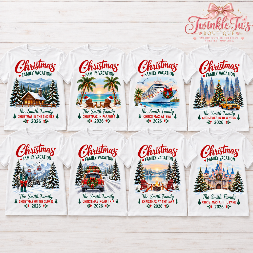 Christmas Vacation Family Christmas Shirts | Custom Relative Matching Christmas Tees