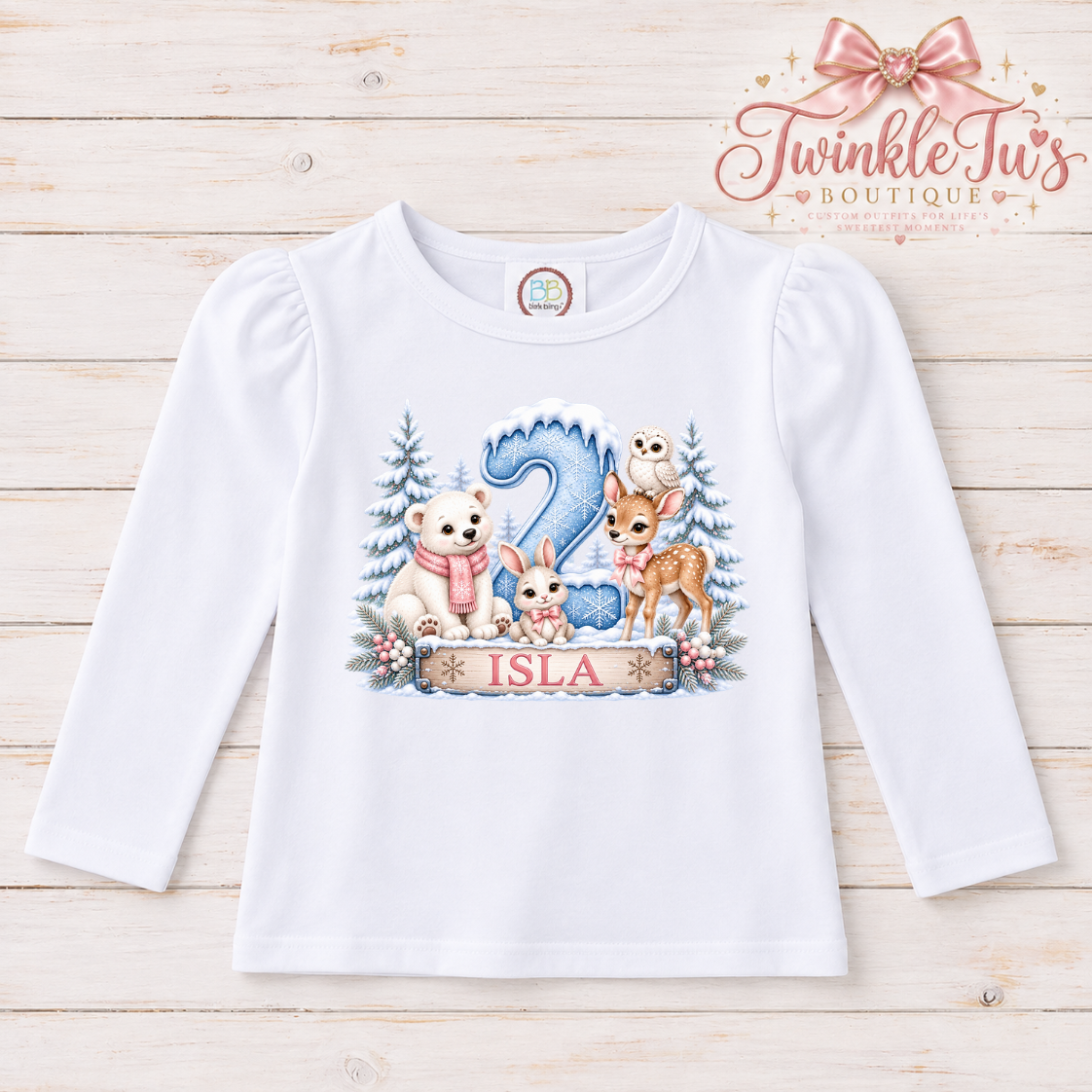 Woodland Winter| Personalized Woodland Birthday Outfit