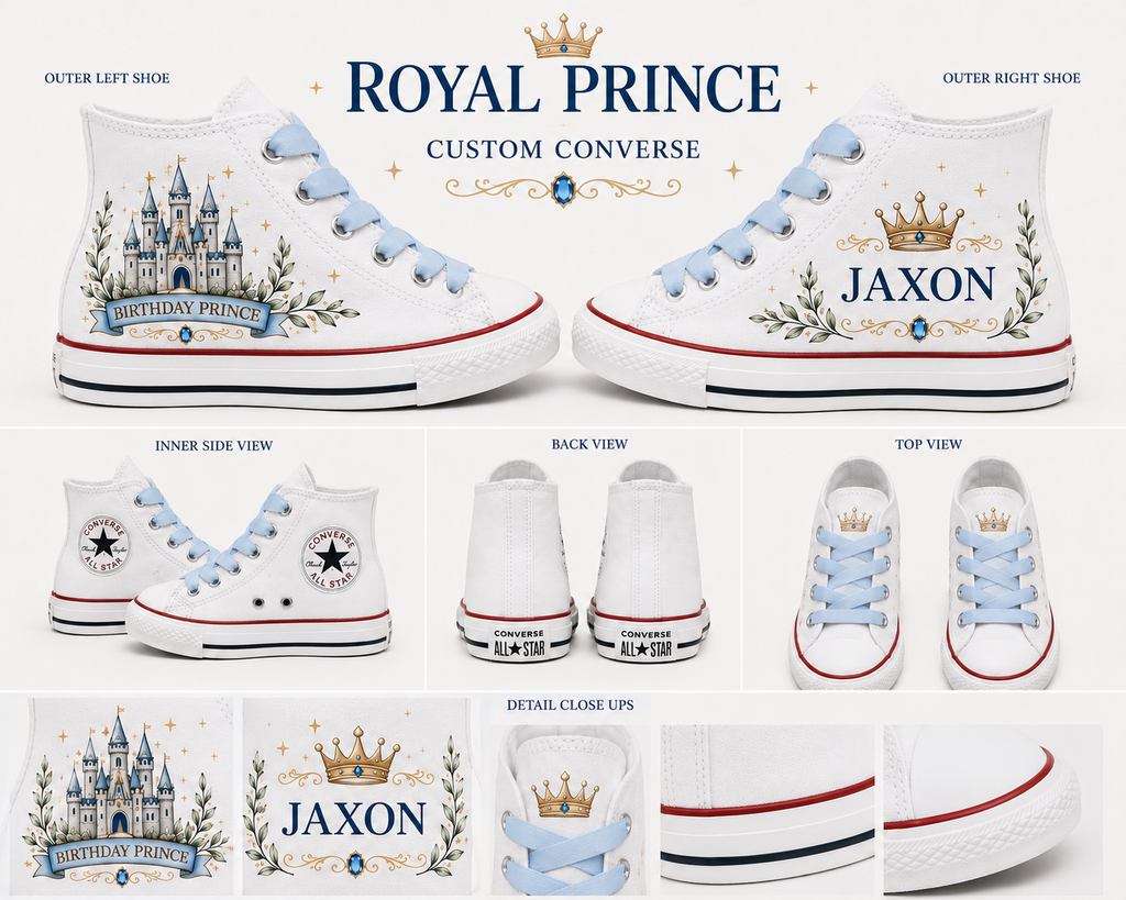 Royal Prince | Personalized Custom Converse Shoes for Boys