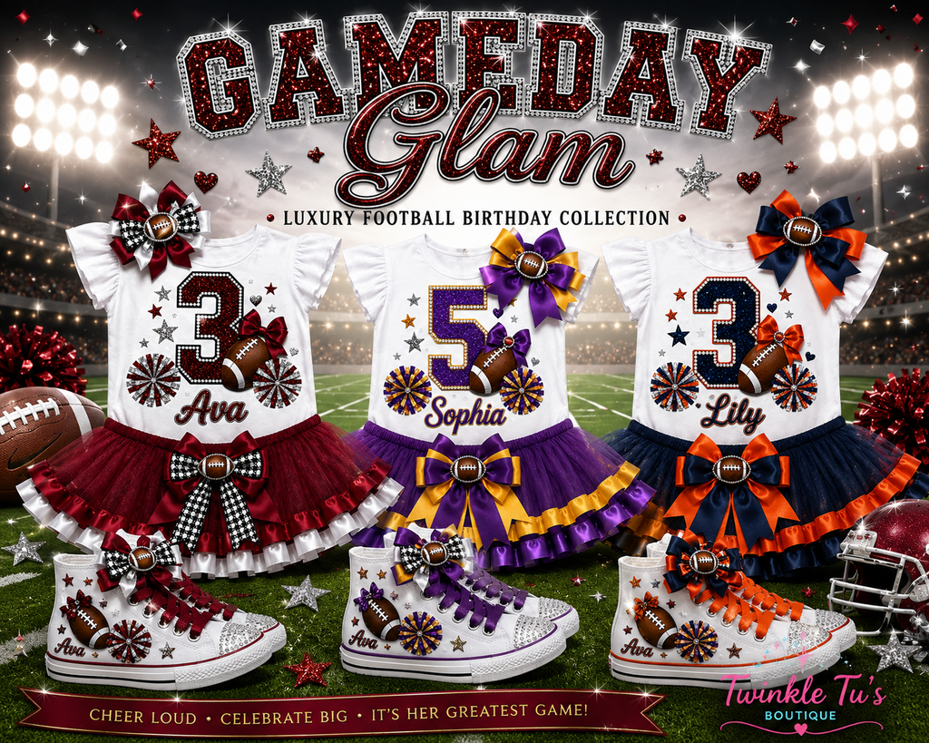 Game Day Glam | Personalized Football Converse Bling Shoes