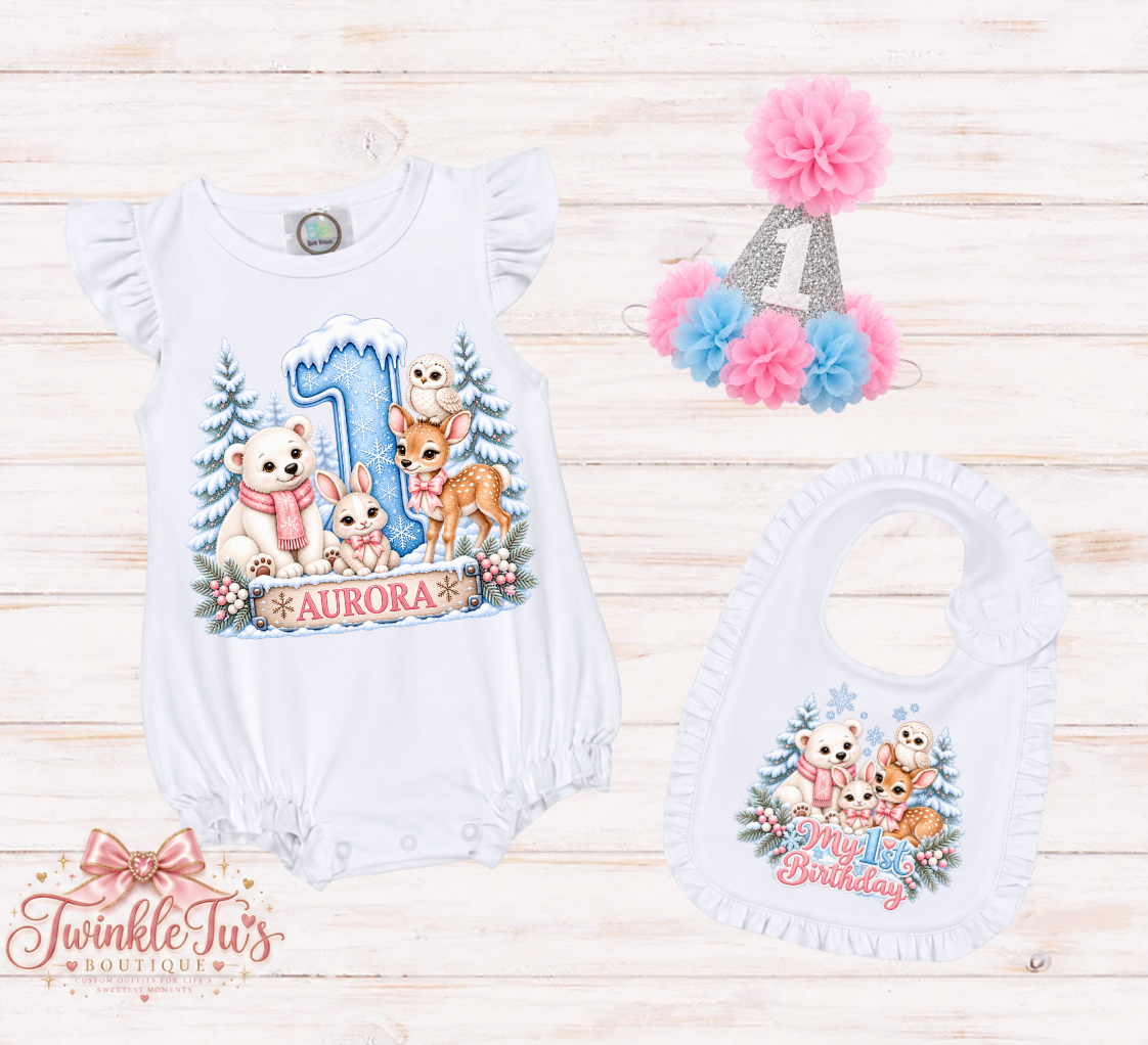 Woodland Winter| Woodland Birthday Cake Smash Bundle