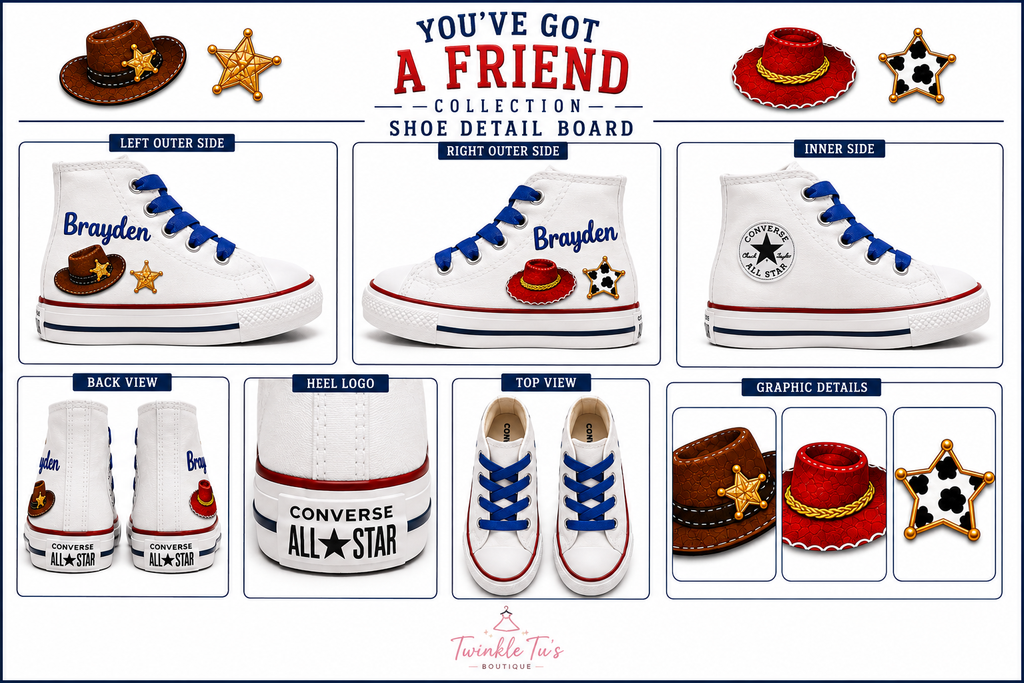 You've Got a Friend | Personalized Custom Converse Shoes for Boys