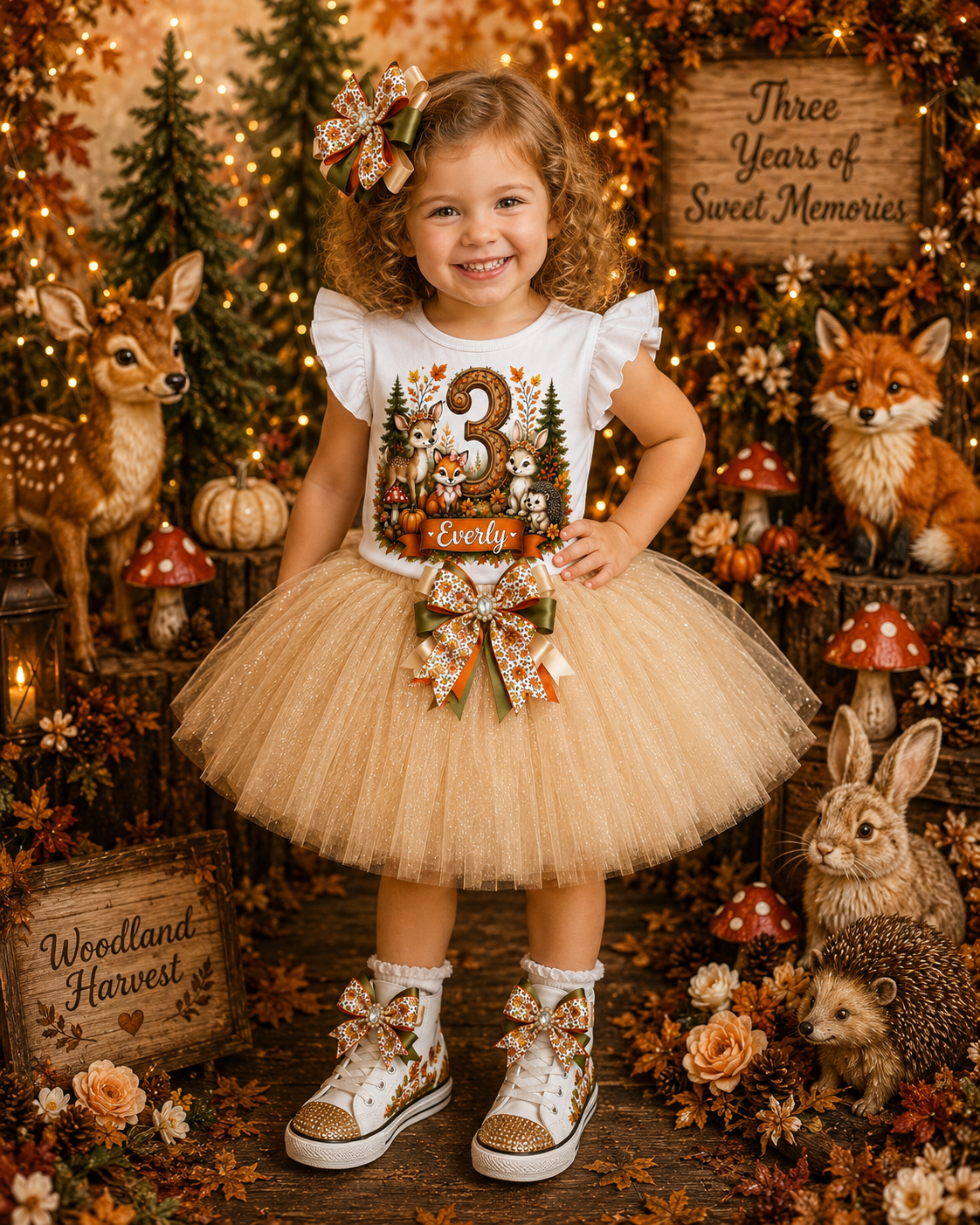 Woodland Harvest | Personalized Woodland Birthday Outfit