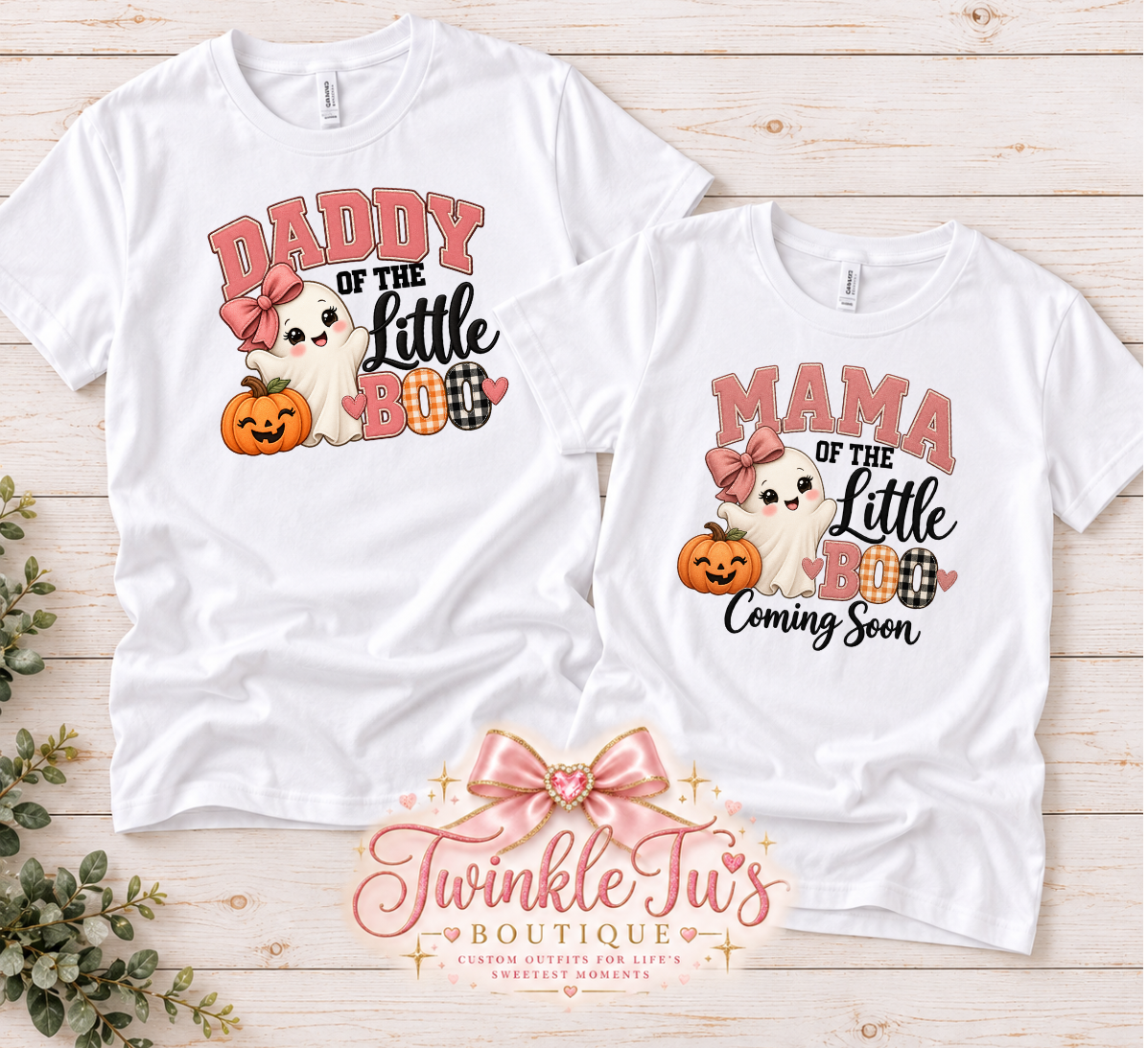 Little Boo Family Shirts | Halloween Baby Shower Shirts | Pregnancy Announcement Family Tees