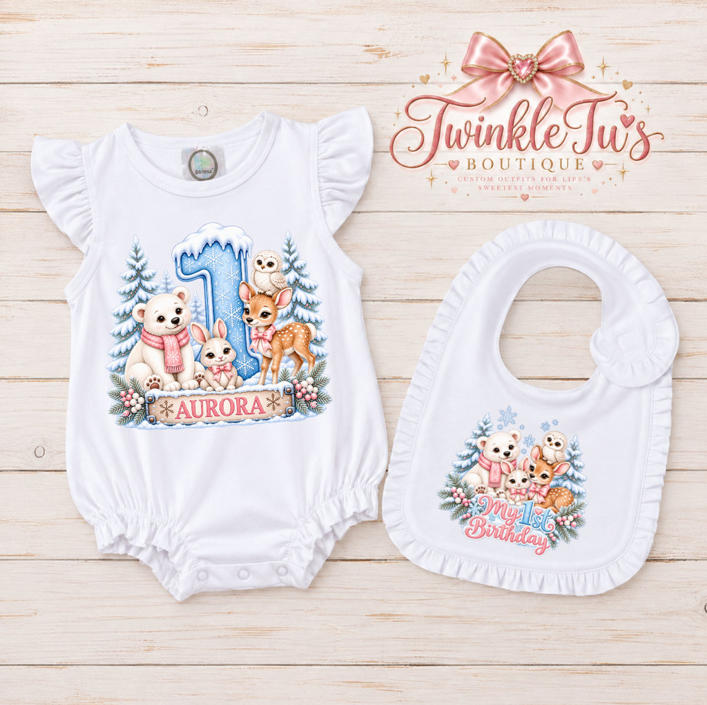 Woodland Winter| Personalized Woodland Birthday Outfit
