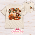 Pumpkin Spice Season Fall Graphic Tee | Front & Back Print