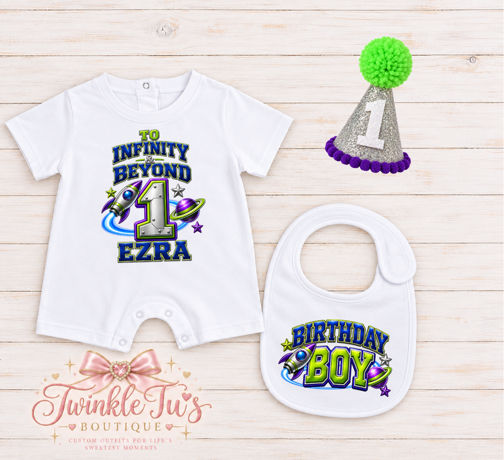 To Inifinity & Beyond Boys | Personalized Toy Story-Inspired Birthday Cake Smash Set (Copy)