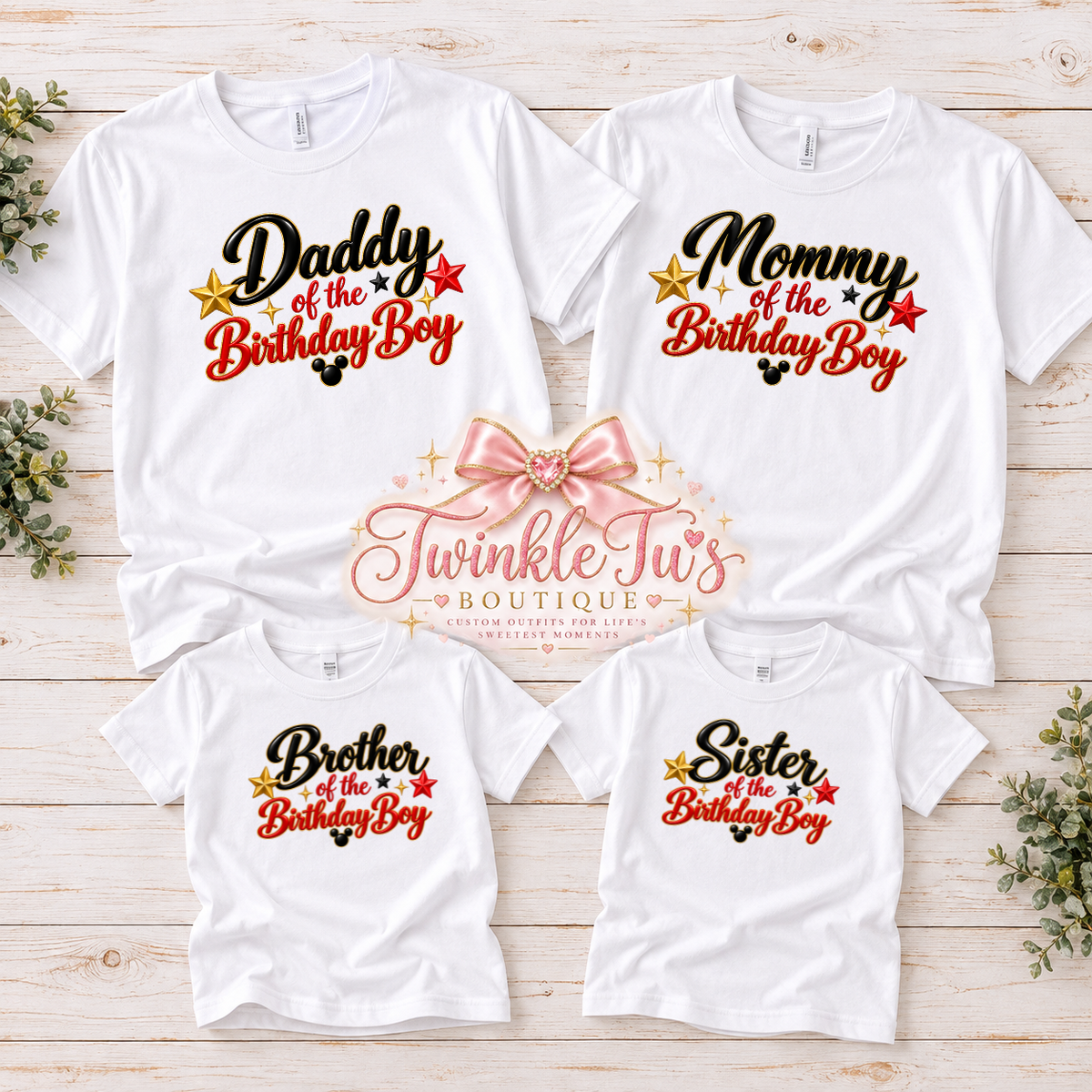 Oh Toodles Boys Collection| Personalized Mickey-Inspired Family Shirt