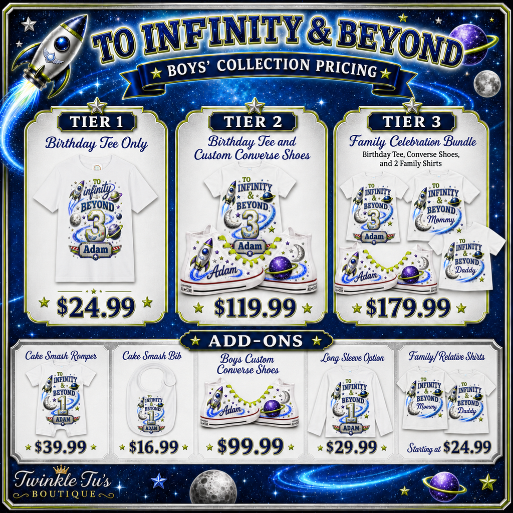 To Infinity & Beyond Boys Collection| Personalized Family Shirt