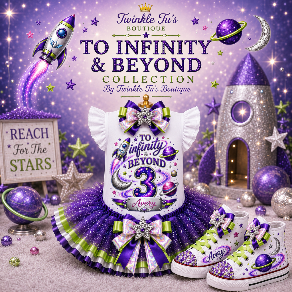 To Infinity & Beyond | Personalized Space Converse Bling Shoes