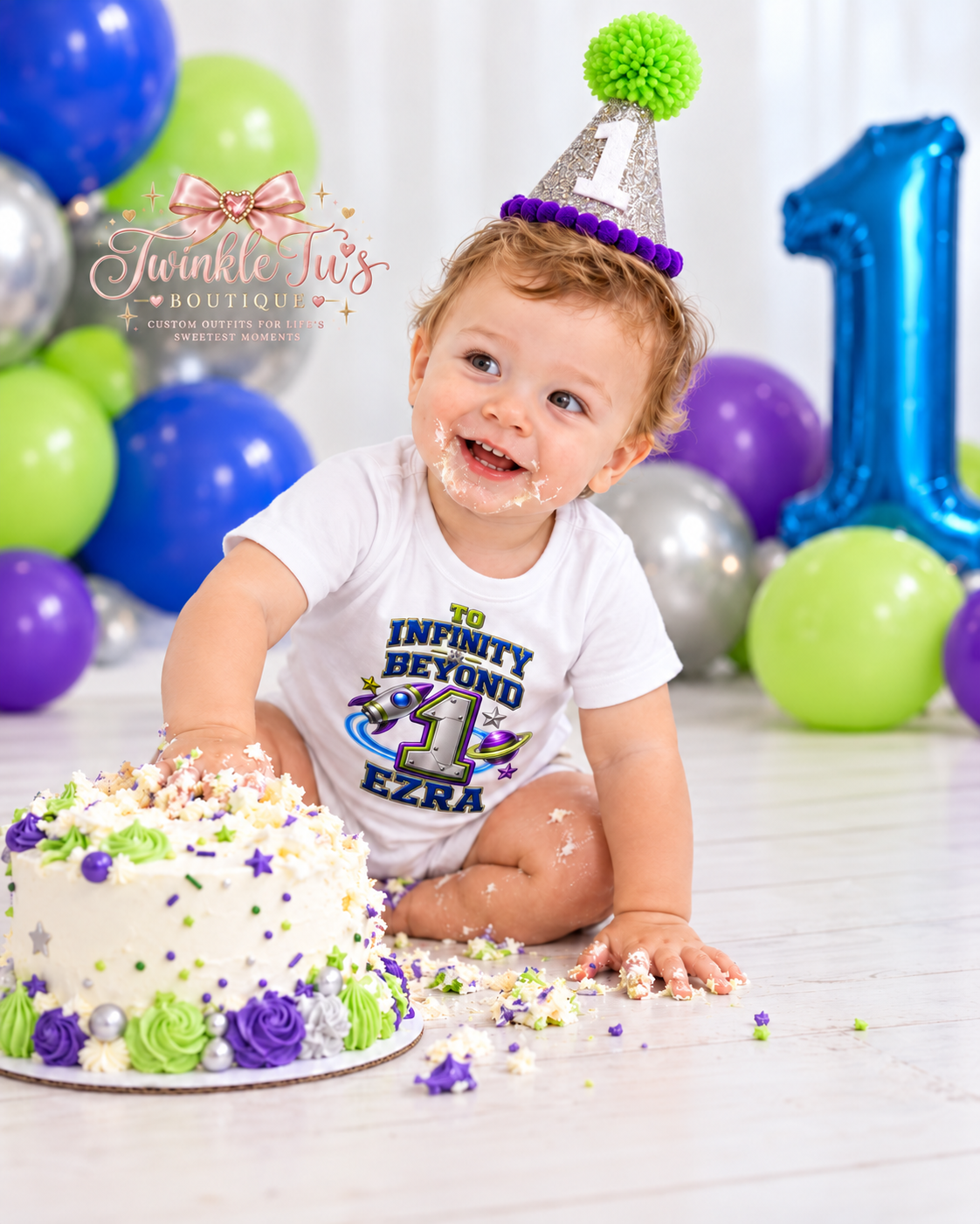 To Inifinity & Beyond Boys | Personalized Toy Story-Inspired Birthday Cake Smash Set (Copy)