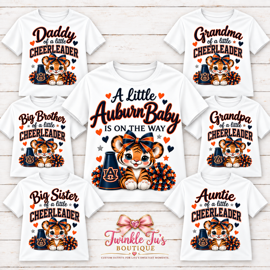 Little Fan on the Way-Custom College Team| Baby Shower, Pregnancy Announcement & Matching Family Tees