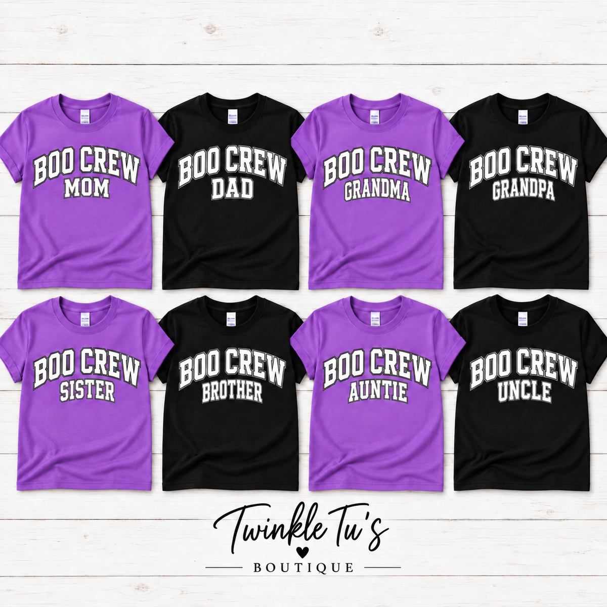 Boo Crew Family Halloween Shirts | Custom Relative Matching Halloween Tees