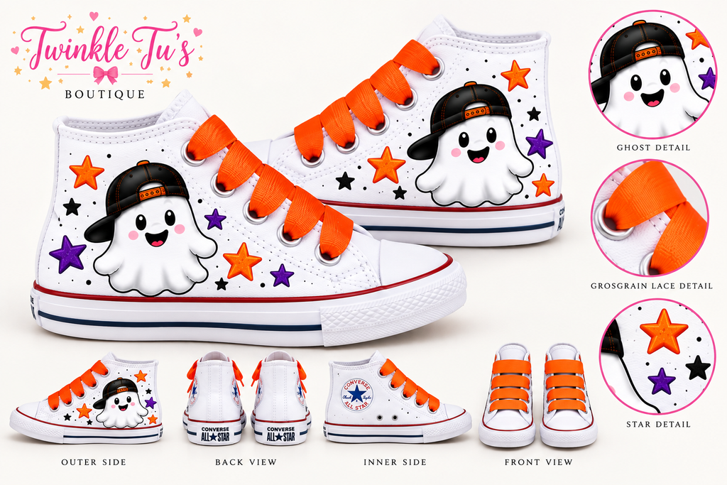 Birthday Boo | Personalized Halloween Custom Converse Shoes for Boys