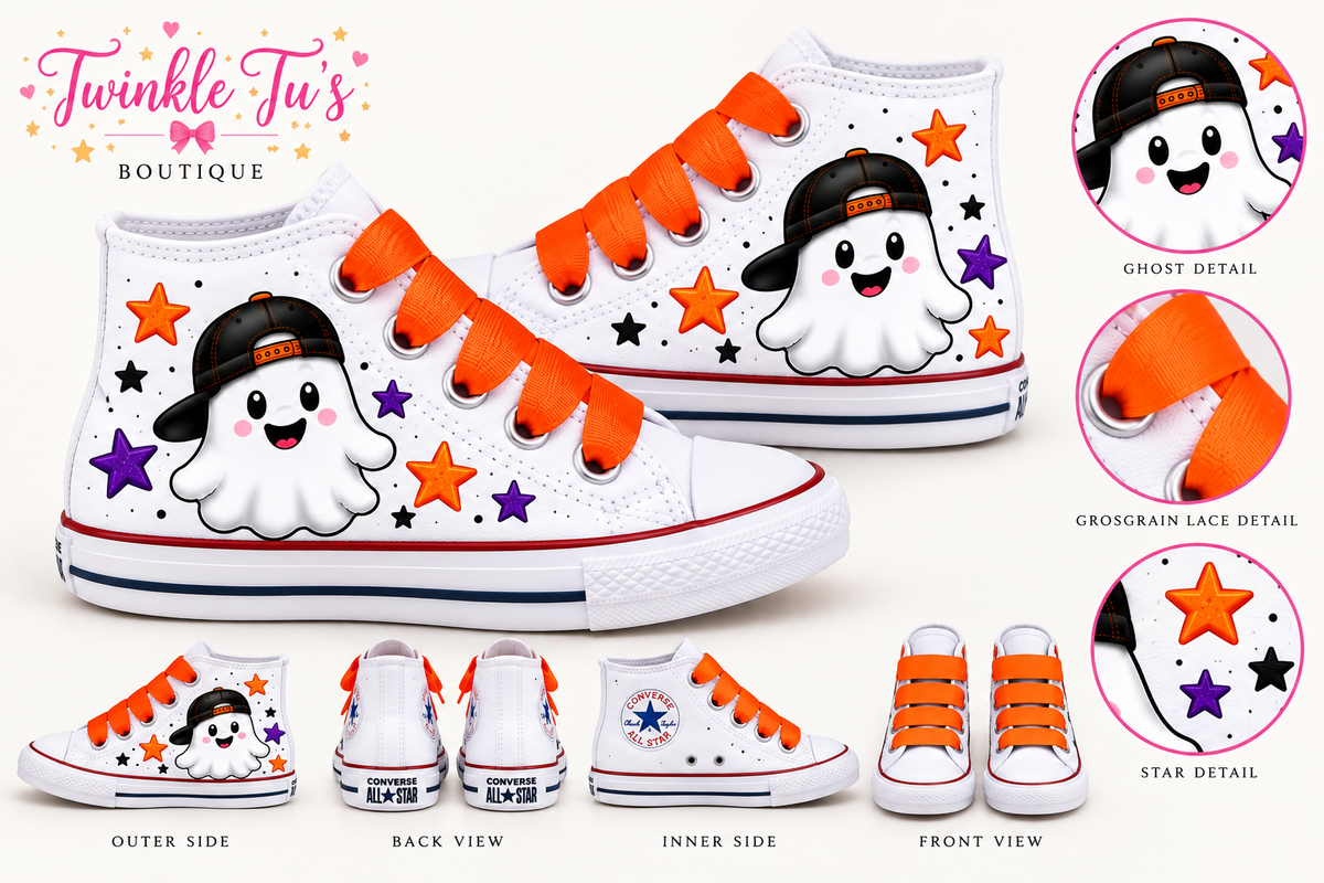 Birthday Boo | Personalized Halloween Custom Converse Shoes for Boys