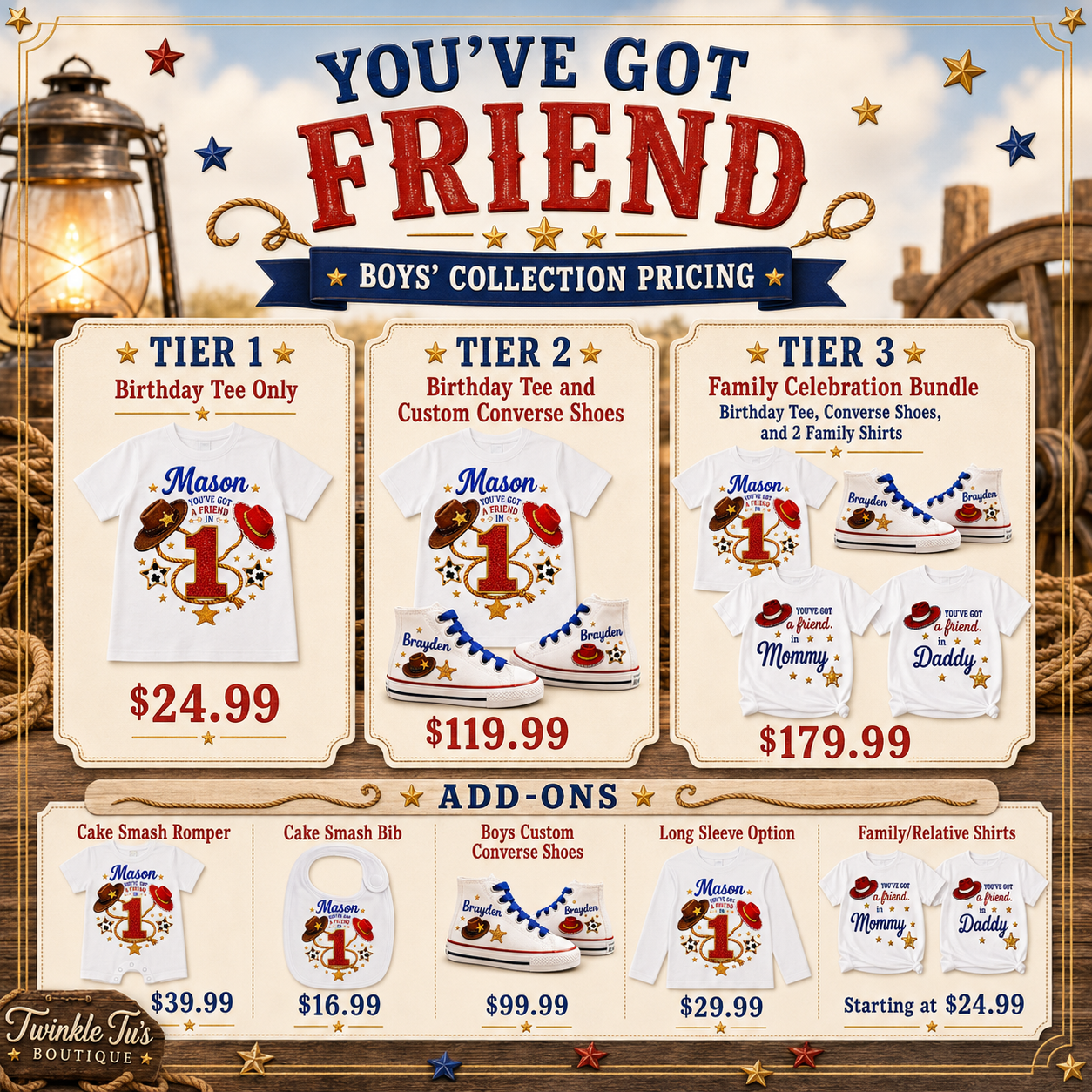 You've Got a Friend Boys Collection| Personalized Family Shirt