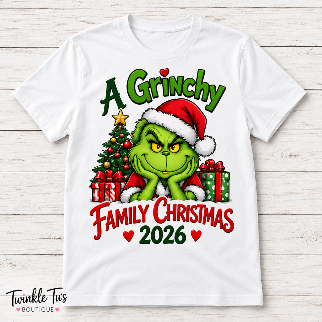 A Grinchy Family Christmas Shirts | Custom Relative Matching Christmas Tees