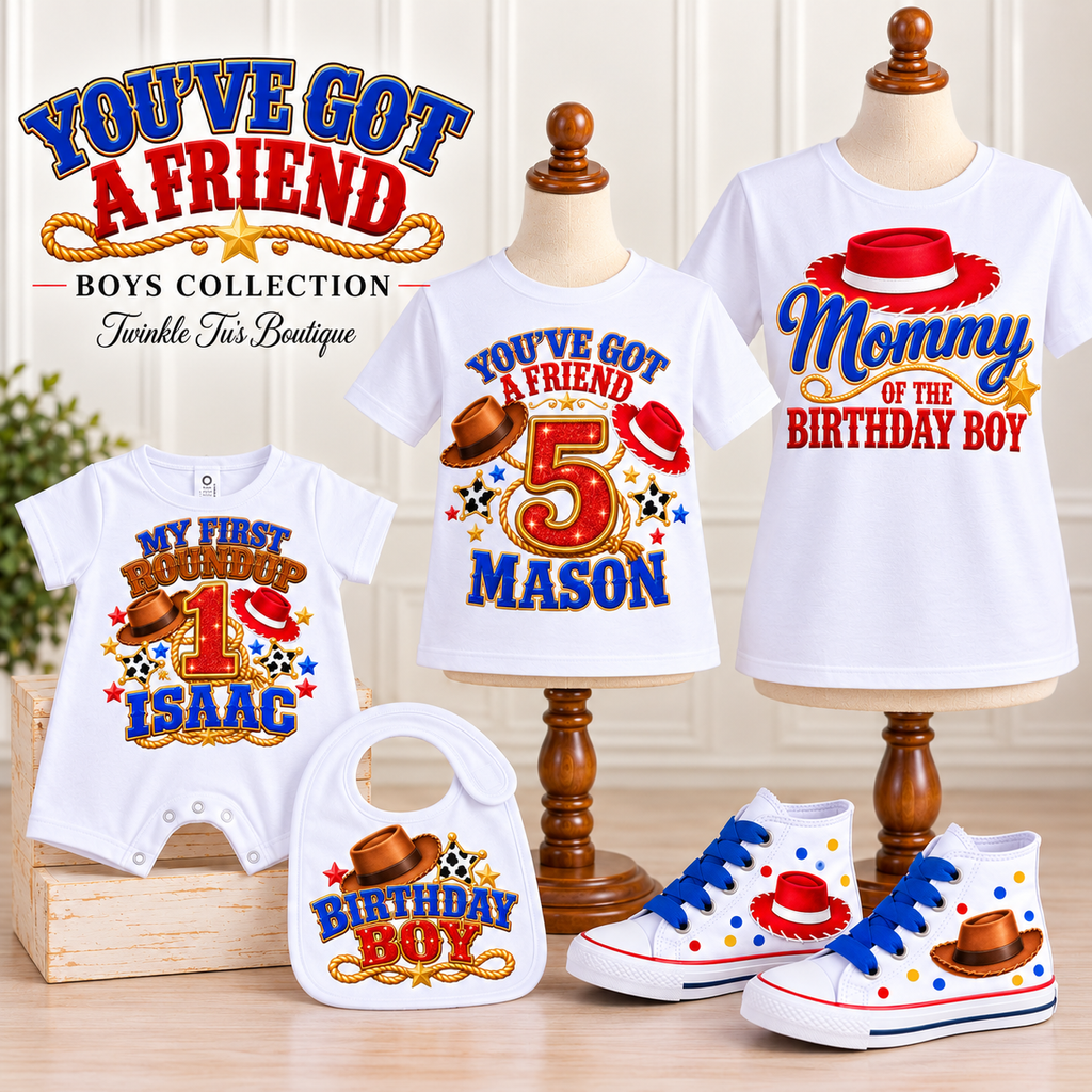 You've Got a Friend Boys | Personalized Toy Story-Inspired Birthday Cake Smash Set