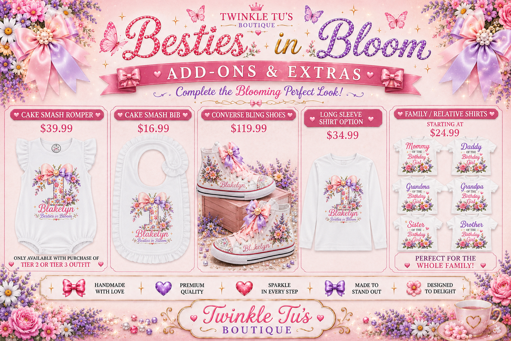 Besties in Bloom | Personalized Floral Family Shirt