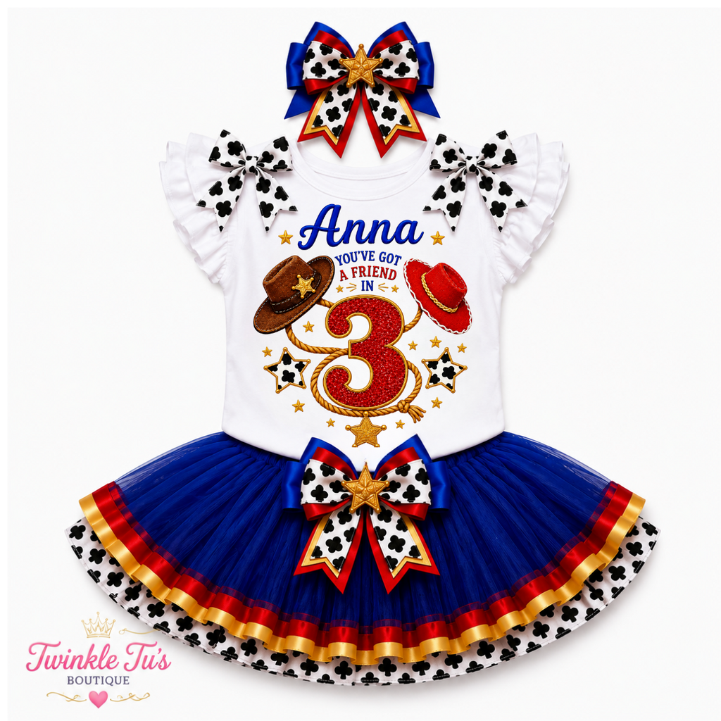 You've Got a Friend | Personalized Cowboy-Cowgirl Birthday Outfit