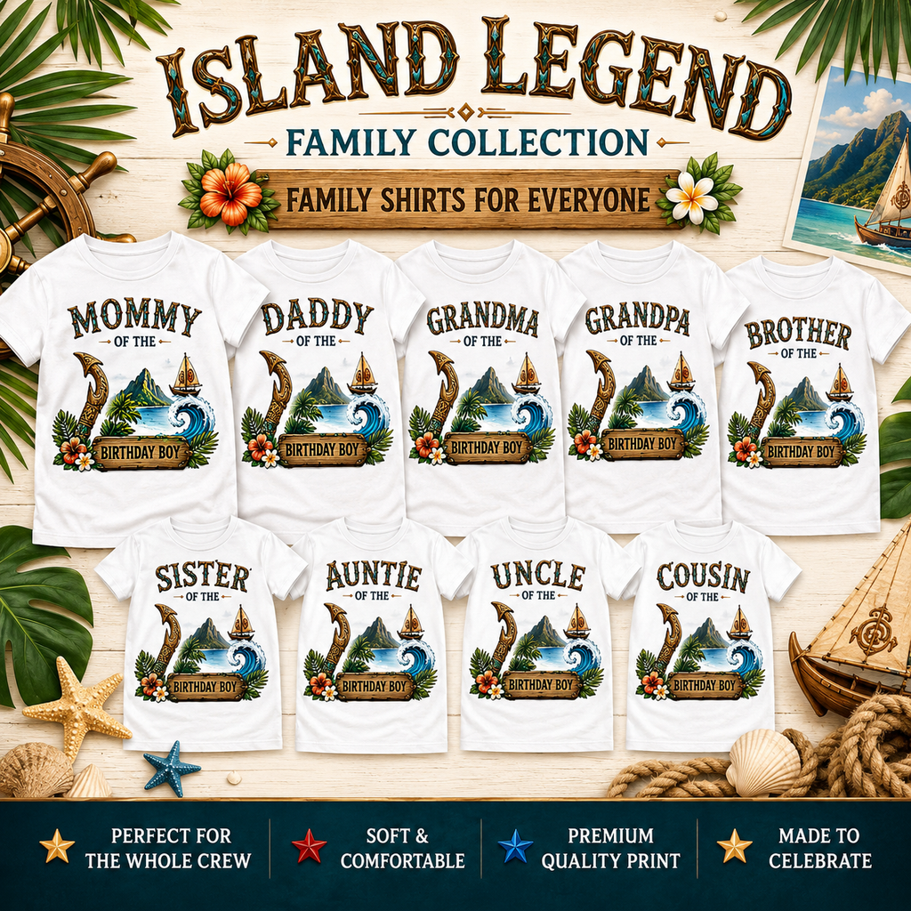 Island Legend Boys Collection | Personalized Tropical Family Shirt