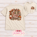 Thankful Cozy Blessed Fall Graphic Tee | Front & Back Print