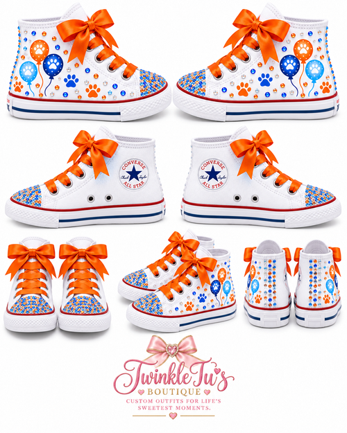 A Blue Celebration| Bluey-Inspired Personalized Converse Bling Shoes