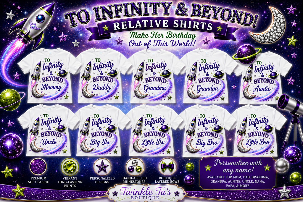 To Infinity & Beyond | Personalized Space Ranger Family Shirt