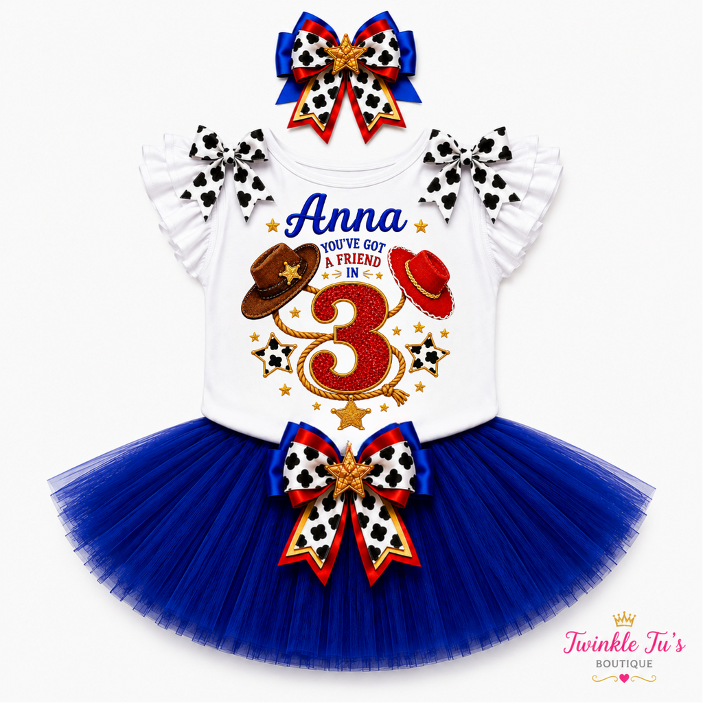 You've Got a Friend | Personalized Cowboy-Cowgirl Birthday Outfit