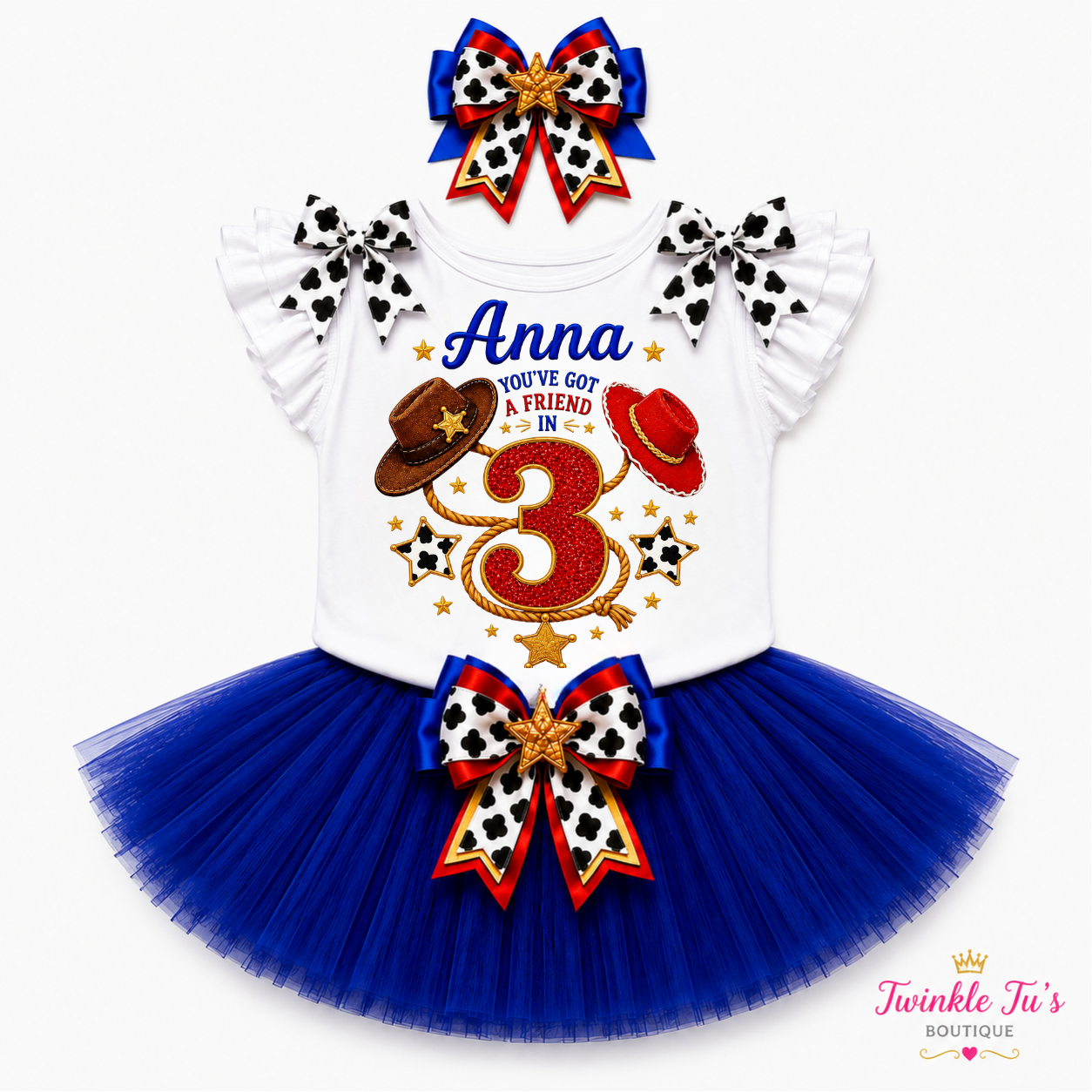 You've Got a Friend | Personalized Cowboy-Cowgirl Birthday Outfit