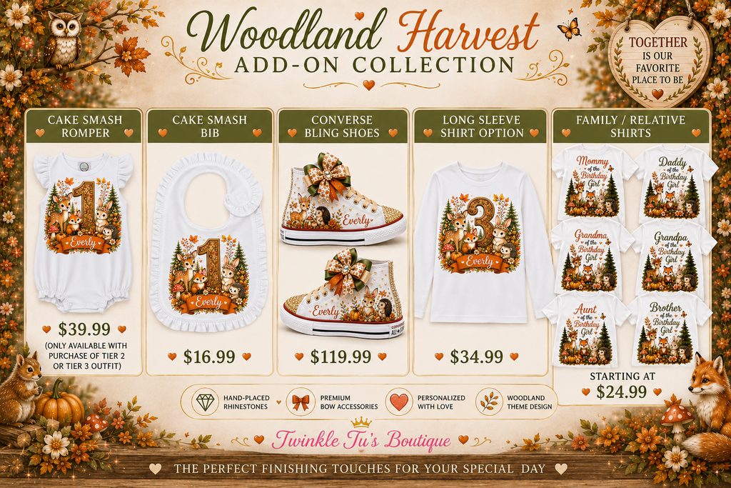 Woodland Harvest | Personalized Woodland Birthday Outfit