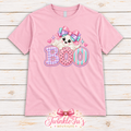 Girly BOO Ghost Halloween Shirt | Pastel Girls Graphic Tee