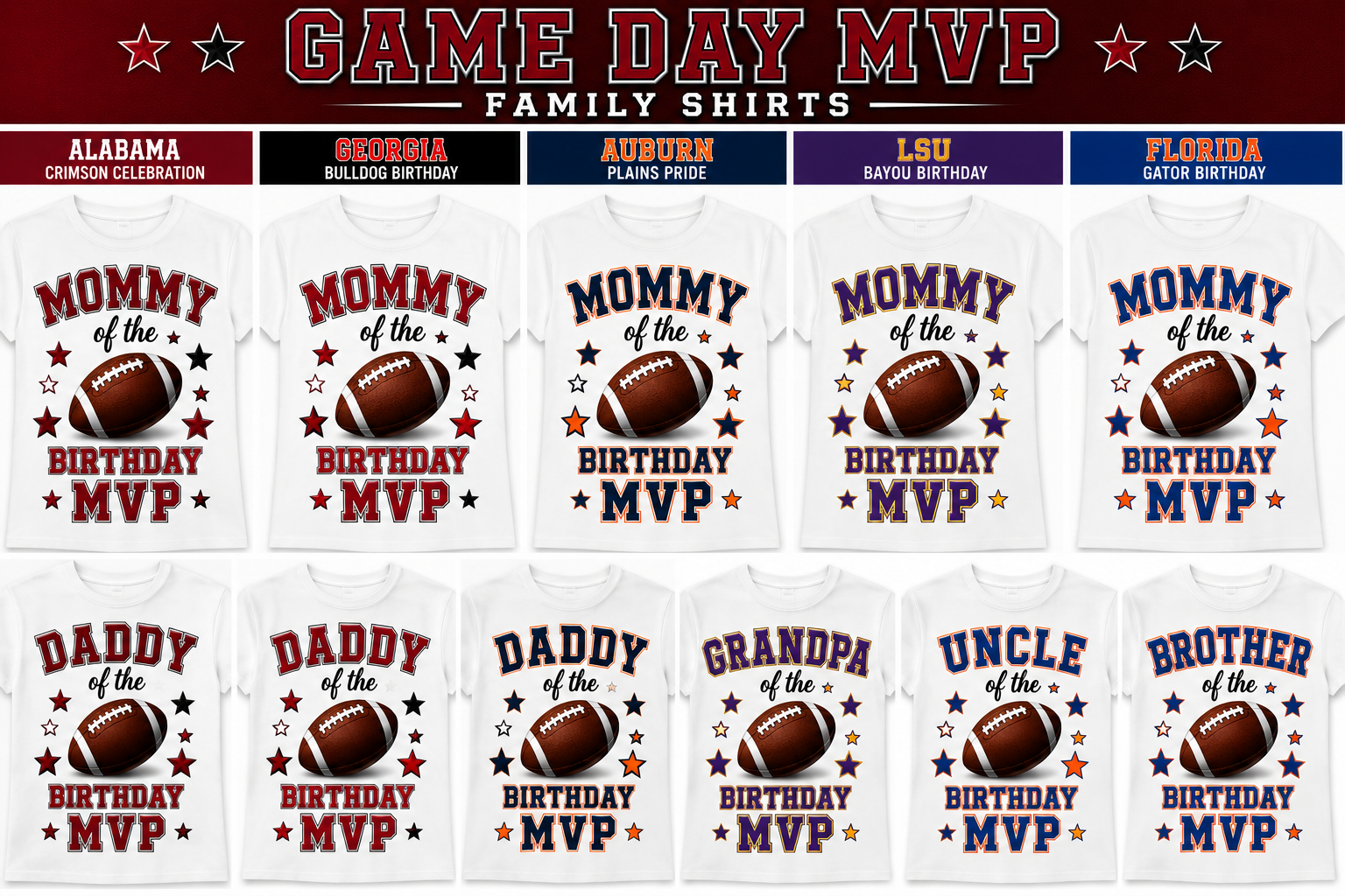 Game Day MVP Boys Collection | Personalized Football Family Shirt | Twinkle Tu's Boutique