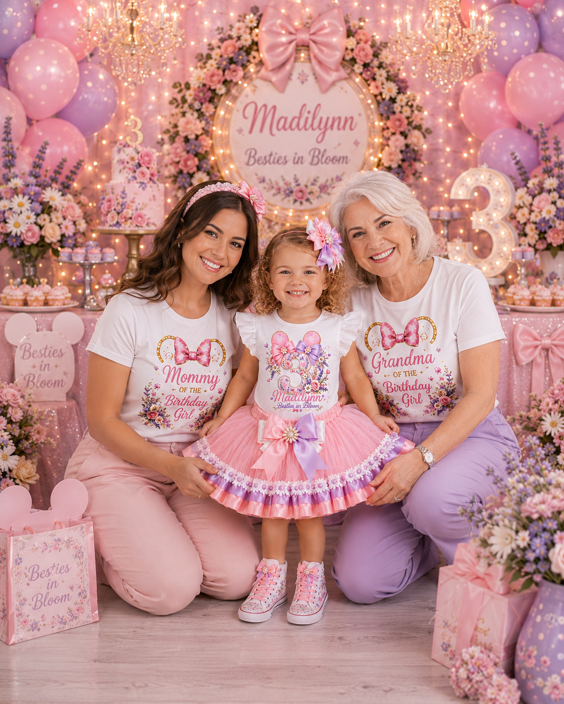 Besties in Bloom | Personalized Floral Birthday Outfit