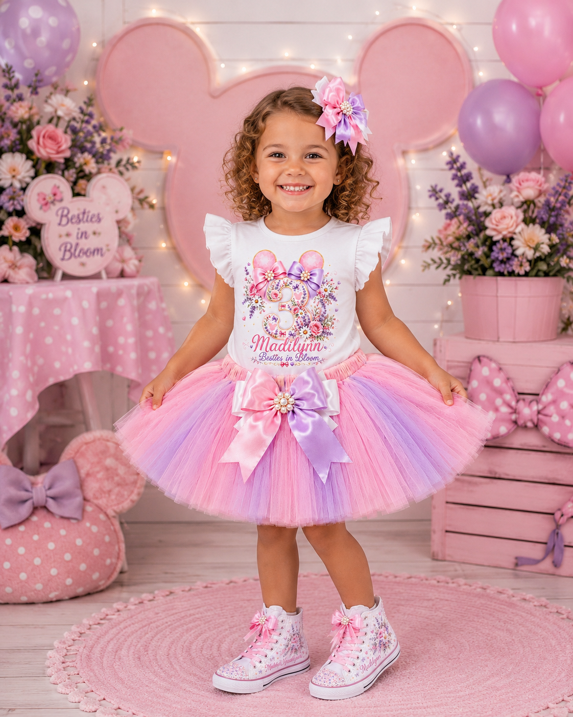 Besties in Bloom | Personalized Floral Birthday Outfit