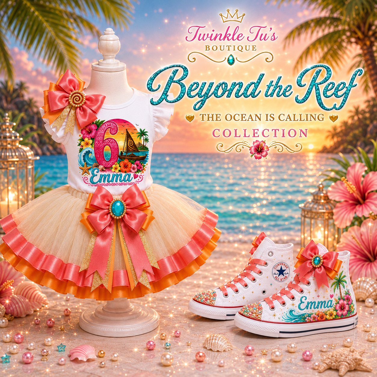 Beyond the Reef | Personalized Tropical Family Shirt