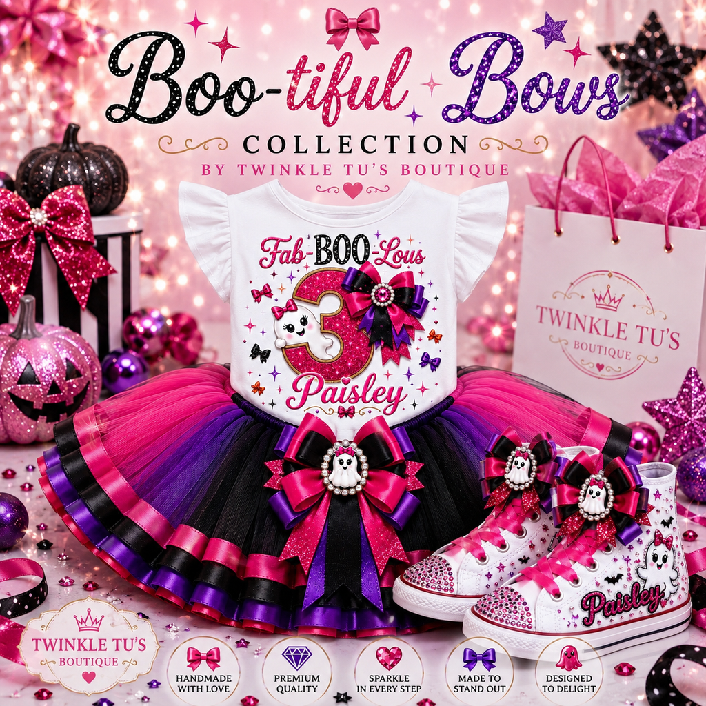Boo-tiful Bows | Personalized Halloween Converse Bling Shoes