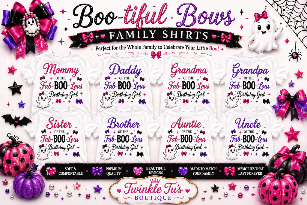 Boo-tiful Bows | Personalized Halloween Family Shirt